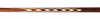 Бильярдный кий для русской пирамиды двухсоставной, запил - классика 22 запила (макасар, граб)