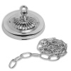 Бильярдный светильник Джаз, 1 плафон (серебро, керамическая вставка)